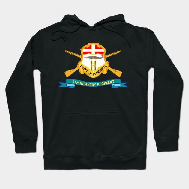 6th Infantry Regiment - DUI w Br - Ribbon X 300 Hoodie by twix123844